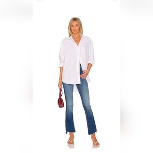 NWT Mother The Runaway Step Fray Blue Jeans In A Night in Havana Size 25